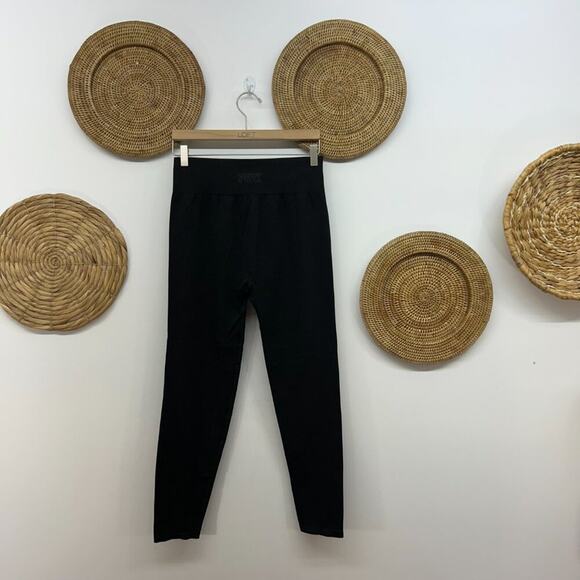 PINK Victoria's Secret Black High Rise Stretch Seamless Leggings XL Activewear - Picture 2 of 6